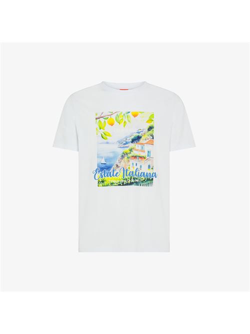 t-shirt printed beach ss SUN 68 BEACH | T361410130